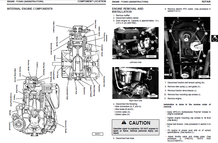 John Deere Repair Manual 240 245 260 265 285 Amp 320 | eBay