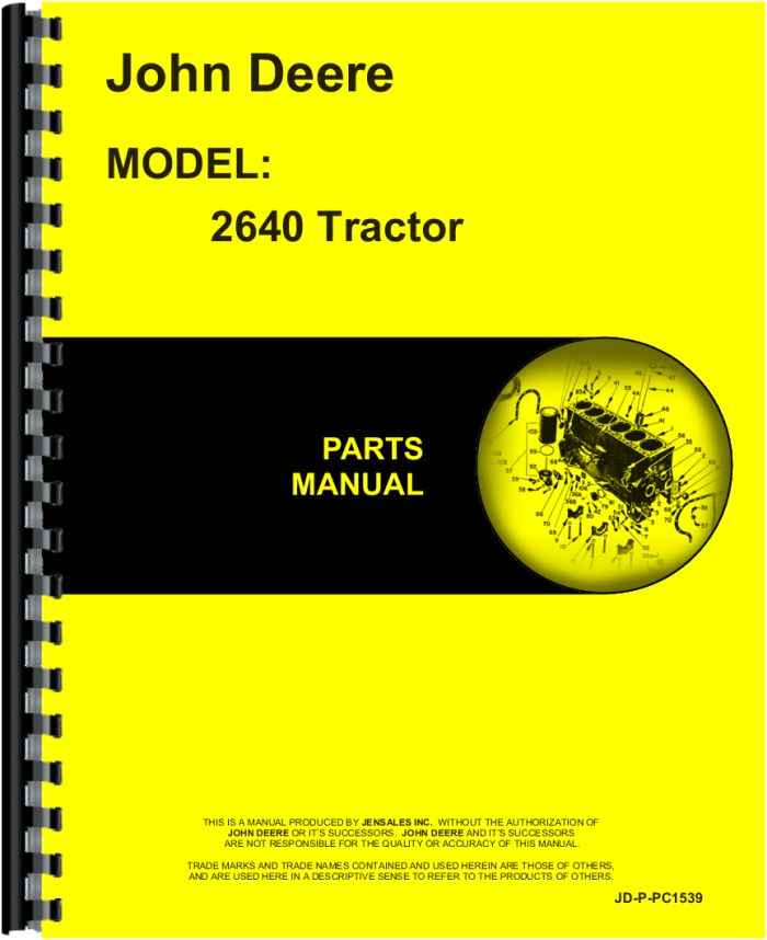 John Deere 2640 Tractor Parts Manual