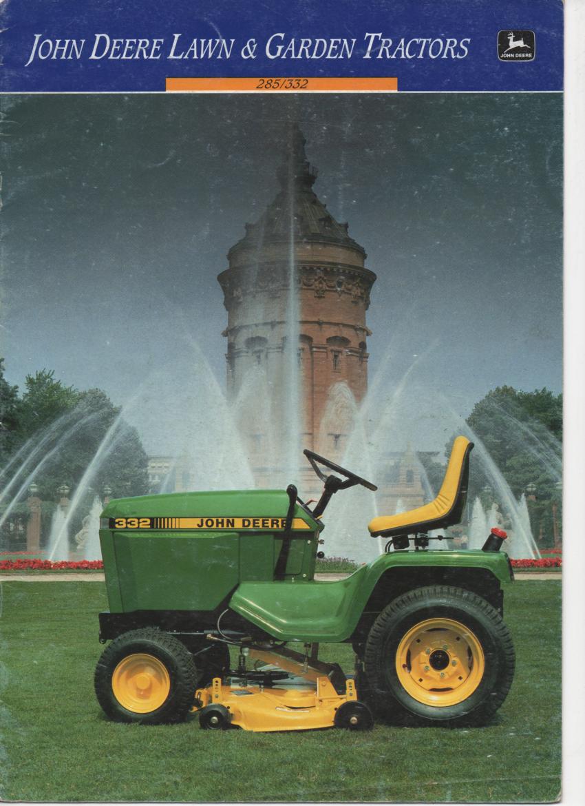 John Deere Lawn & Garden Tractors - 285-332 - Brochure