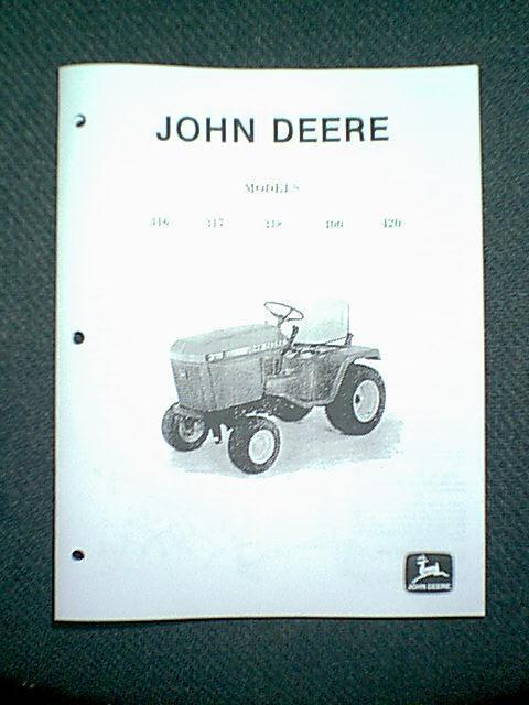 John Deere Lawn Tractor Models 316 317 318 400 420 Service ...
