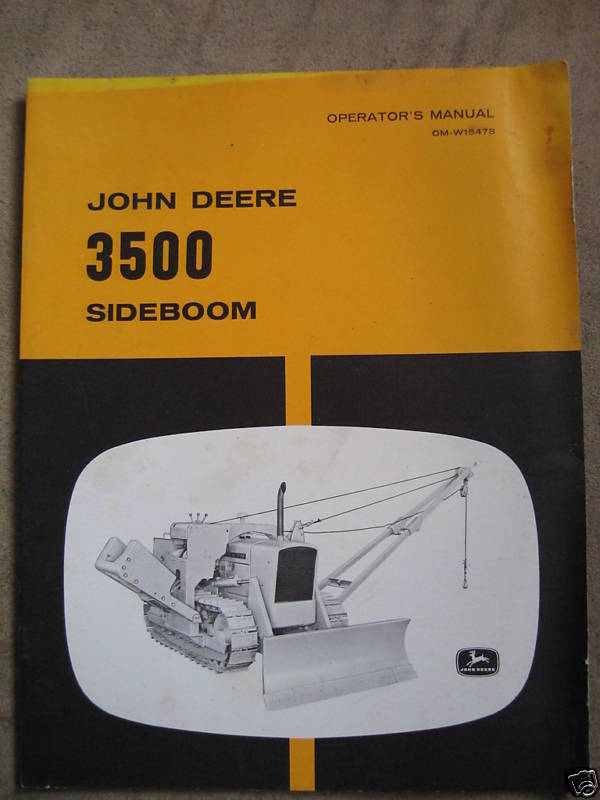 John Deere 3500 Sideboom Operator's manual JD | eBay