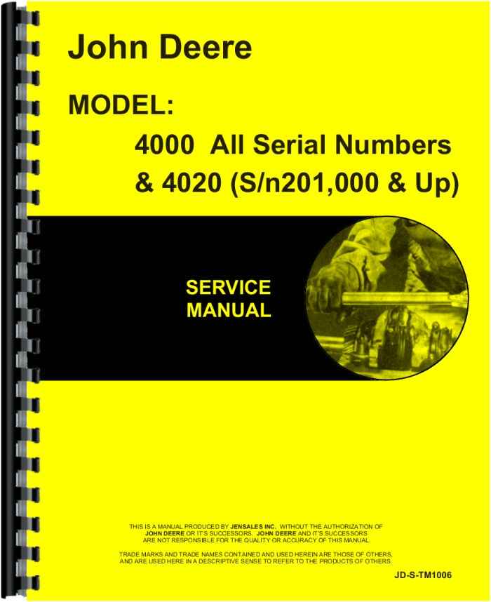 John Deere 4020 Tractor Service Manual