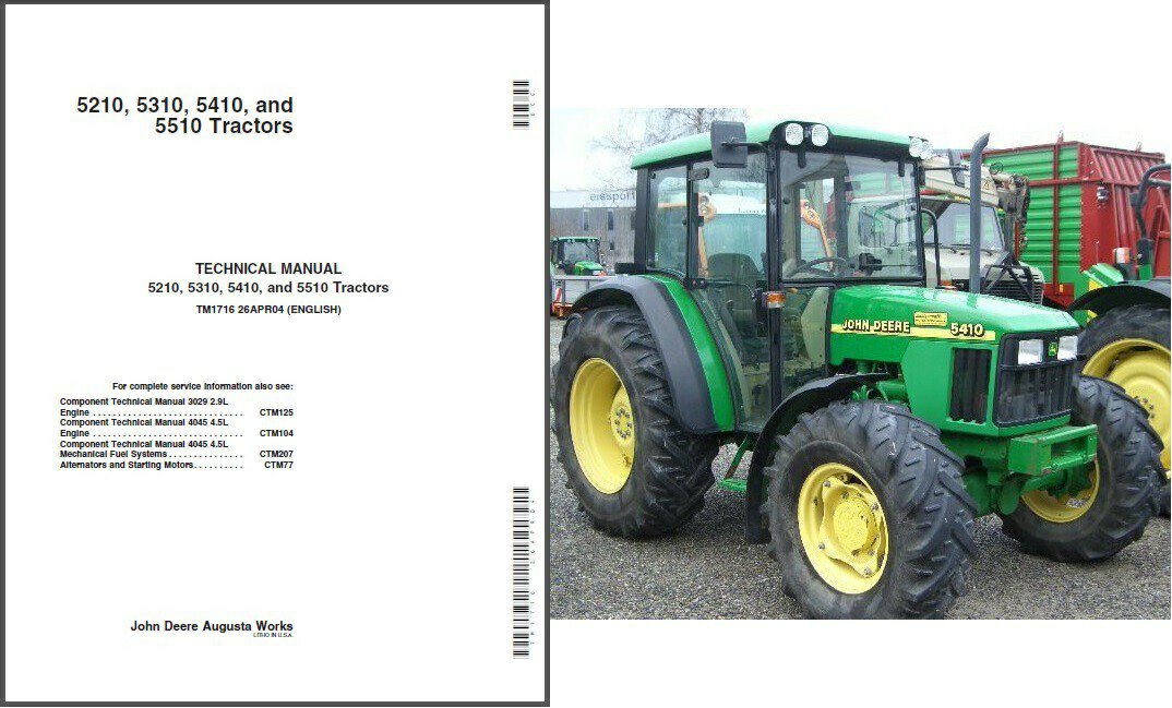 John Deere 5210 5310 5410 5510 Tractor Service Repair ...