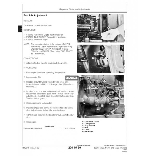 John Deere TM2049 Technical Manual - 5220 5320 5420 5520 ...