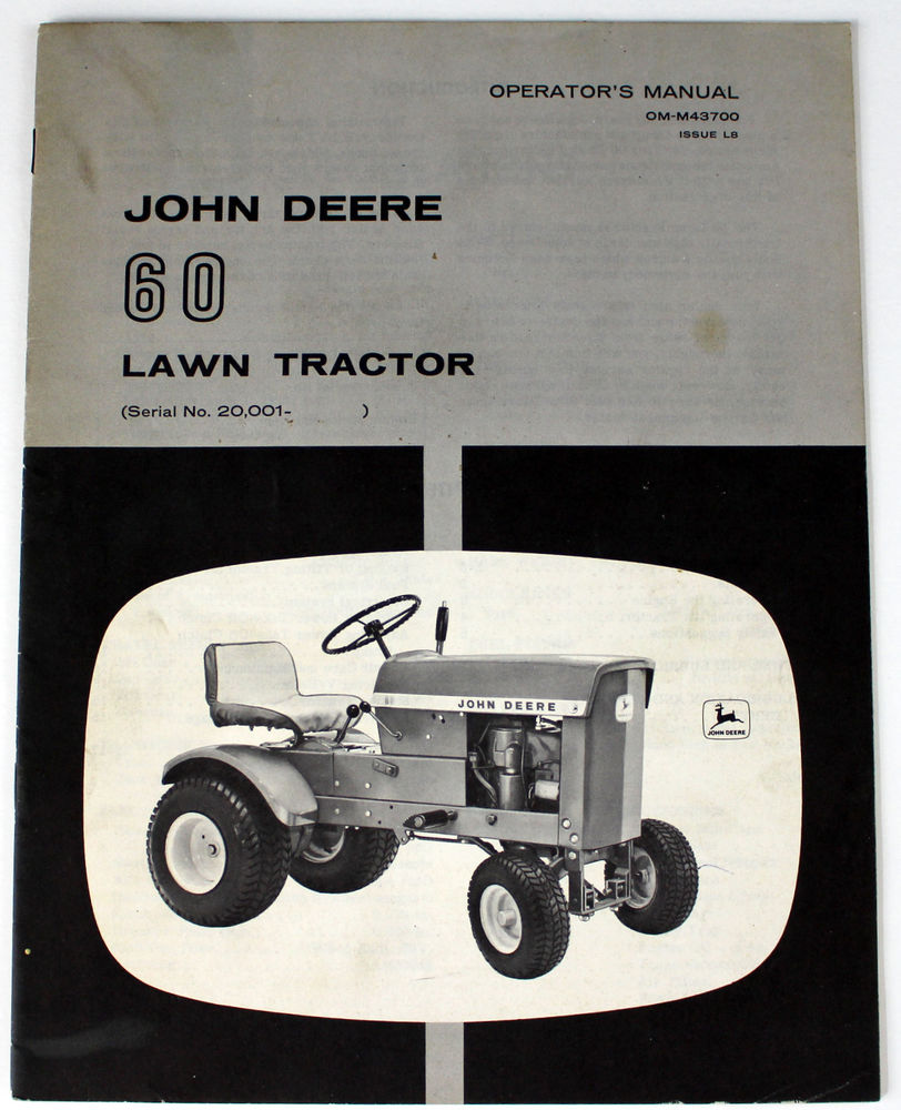 John Deere 60 Lawn Tractor Operator's Manual OM-M43700 | eBay