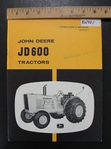 John Deere JD 600 Tractors Operators Owners Book Manual | eBay