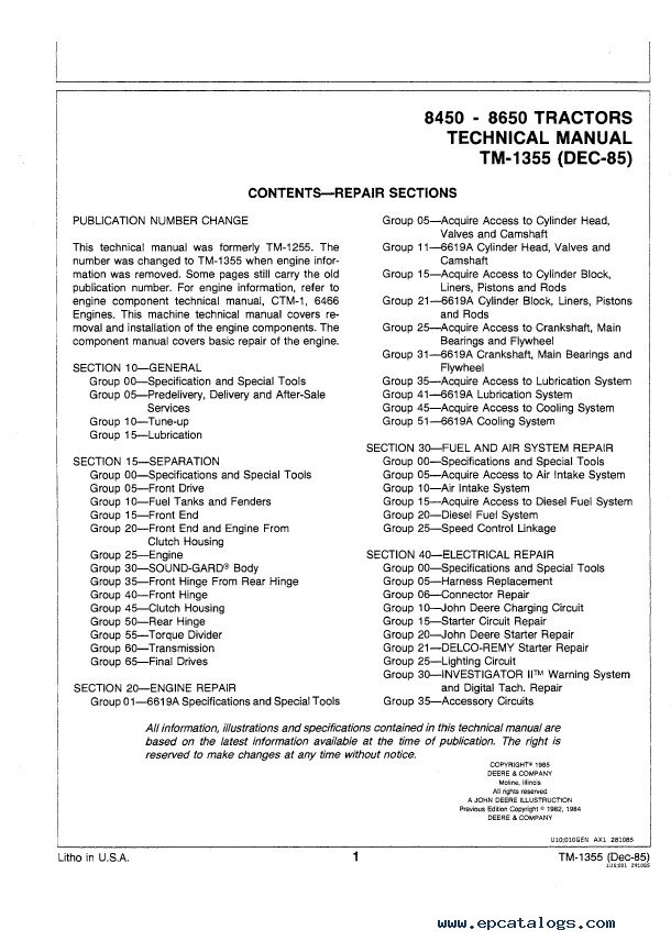 John Deere 8450 Service Manual Related Keywords ...