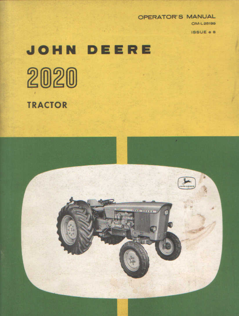 John Deere Tractor 2020 Operators Manual