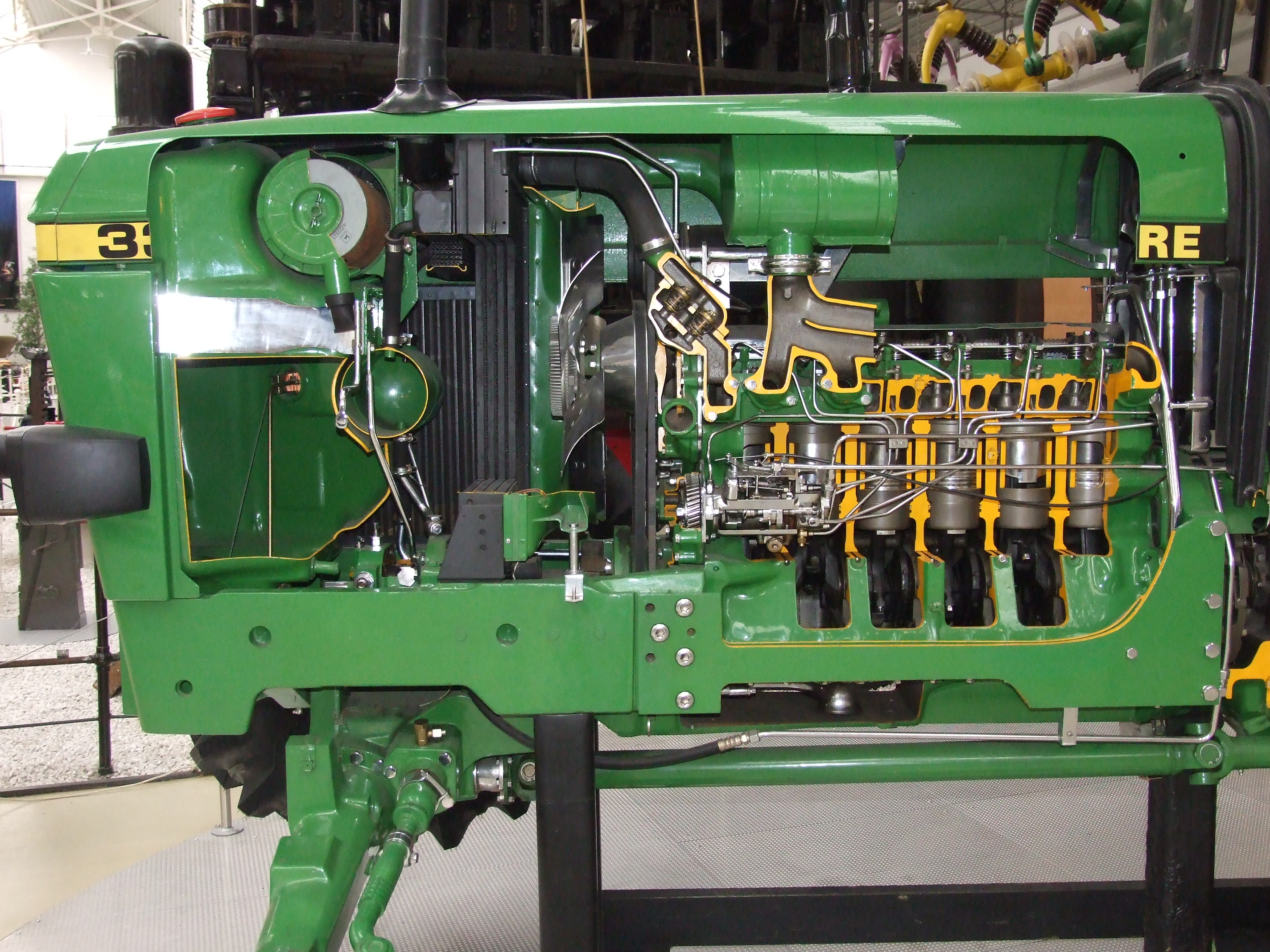 File:John Deere 3350 tractor cut engine.JPG