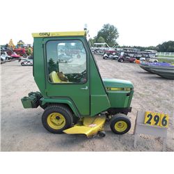 John Deere 318 w/deck, cab, blower, weights, chains ...