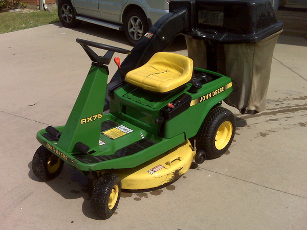 John Deere RX 75 riding lawn mower 9 hp 30 inch cu photo ...