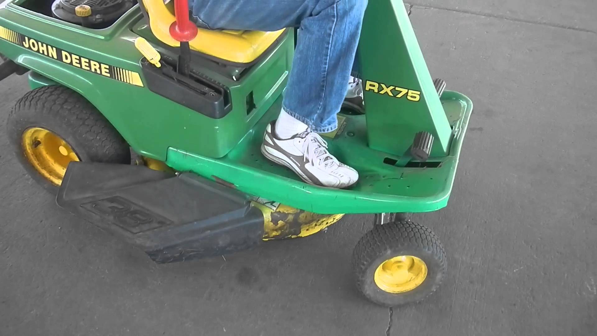 John Deere Riding Mower RX75 - YouTube