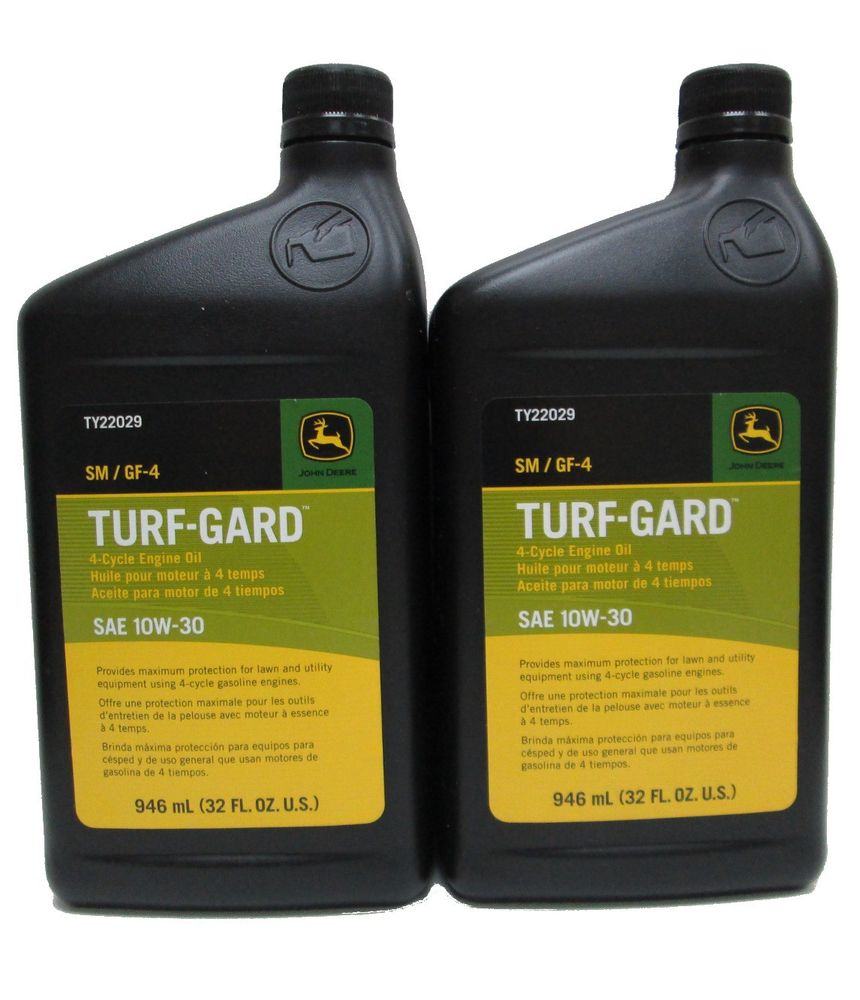 John Deere Turf-Gard SAE 10W-30 Oil TWO Quarts - TY22029 ...