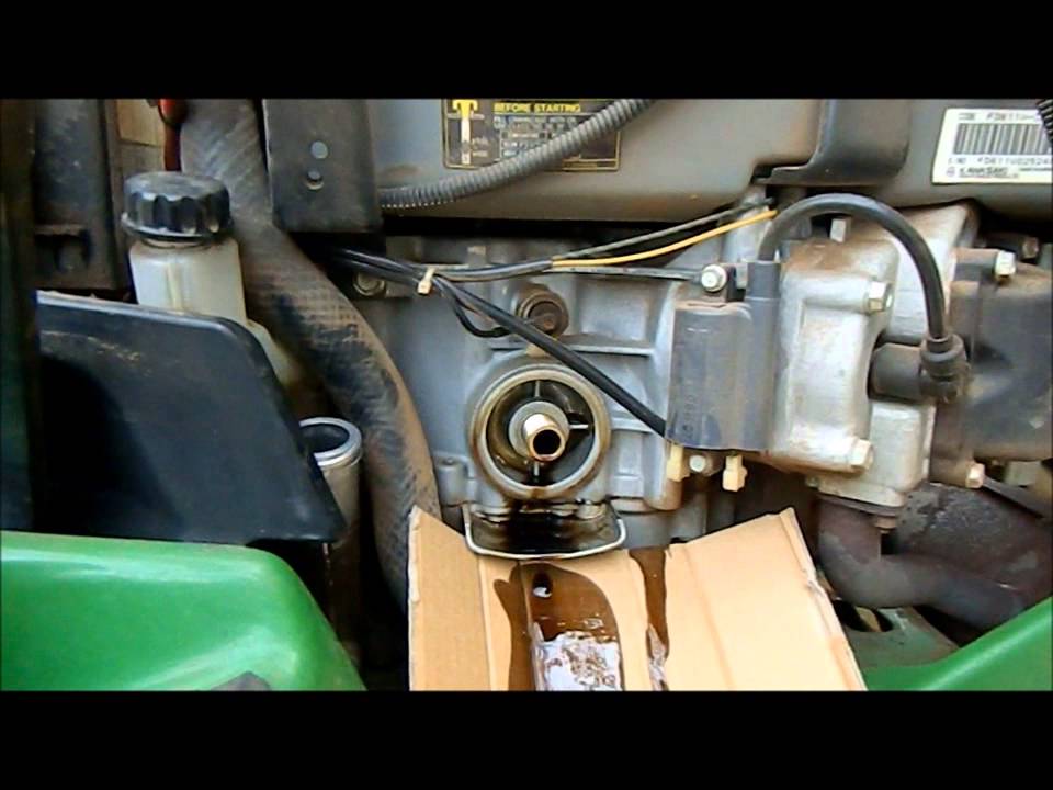 How To-Garden Tractor Oil Change- John Deere 345 - YouTube