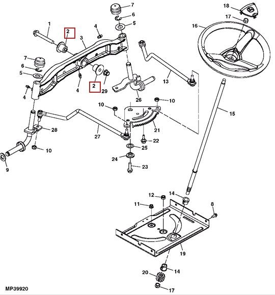 John Deere Bushes - Front Axle pivot bushes (GX21791) for ...