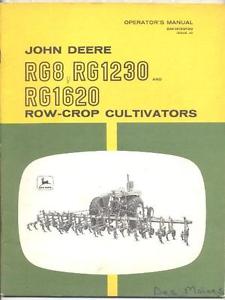John Deere Manual RG8 RG1230 RG1620 Row-Crop Cultivators