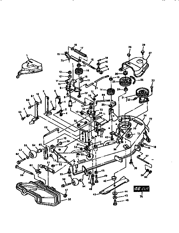 MOWER DECK 46 Diagram & Parts List for Model 1646 Sabre ...
