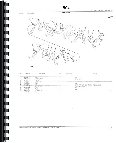 John Deere 30 Rotary Tiller Parts Manual: John Deere ...