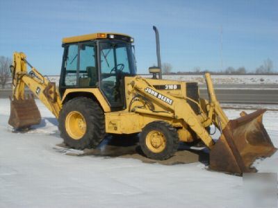 310-d john deere tractor loader backhoe 4WD 1997