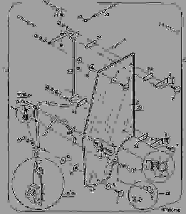 CAB DOOR [C16] - CAB John Deere 455 - CAB - 317, 318, 330 ...