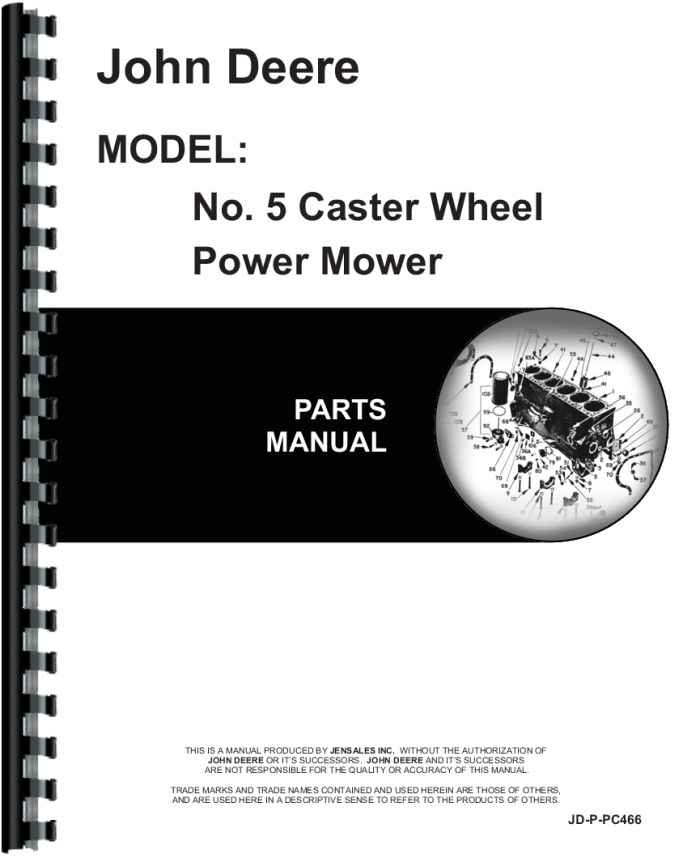 John Deere 5 Sickle Bar Mower Parts Manual