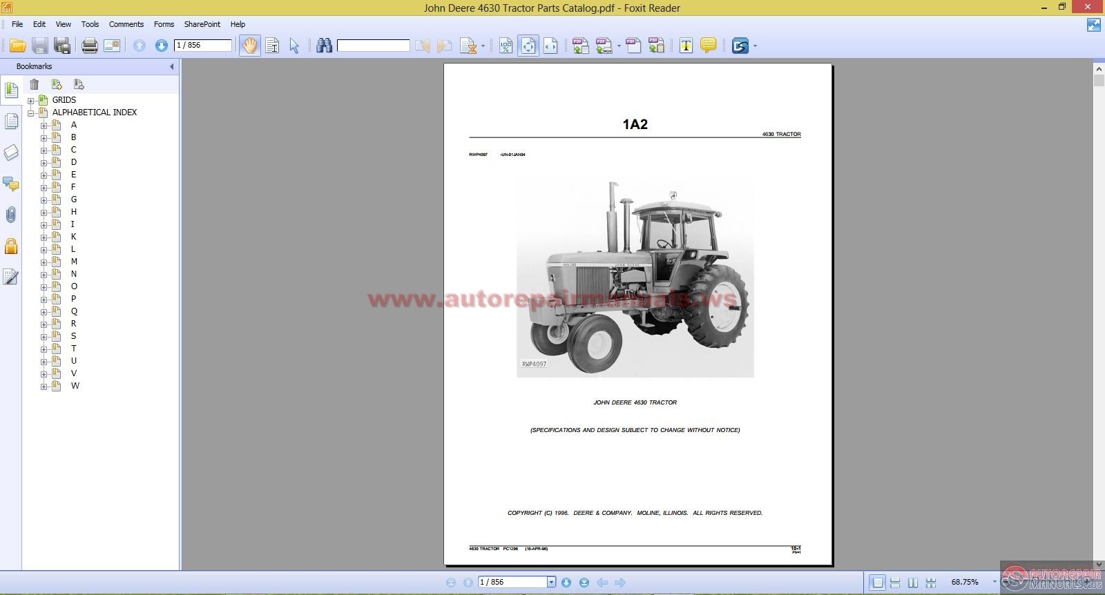 John Deere Tractor Parts Catalog: John Deere Tractors - e ...