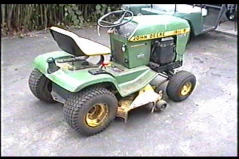John Deere 116 Tractor Start UP - YouTube