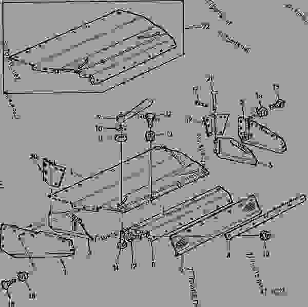 Rear Cover And Windrow Deflector - 割草机，调节器 John Deere 1465 ...