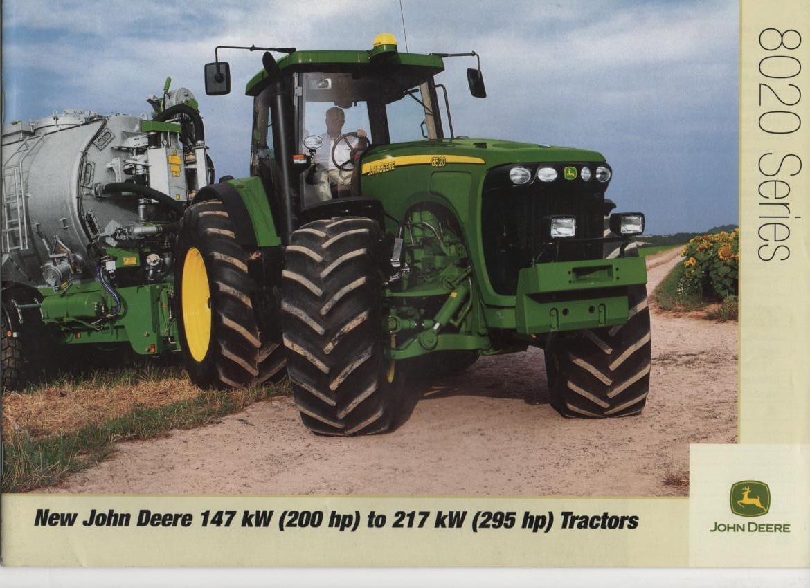 John Deere Tractor 8020 Series - 147kW 200hp to 217kW ...