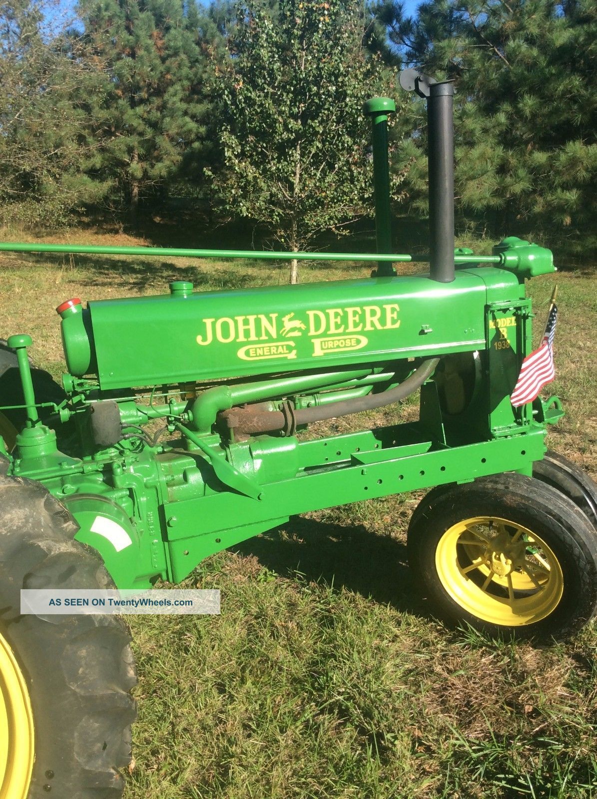 Antique Tractor 1938 John Deere Unstyled B