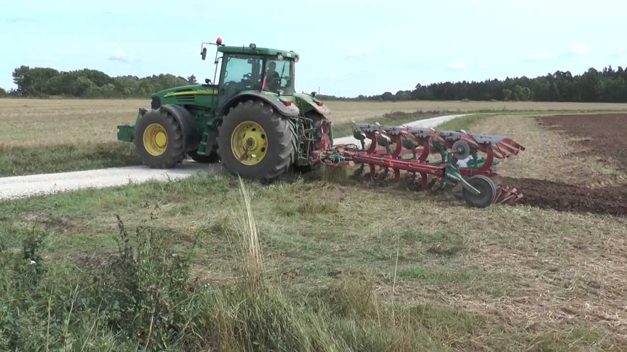 Ploughing 2013 with a John Deere 7920 and Kverneland 5 ...