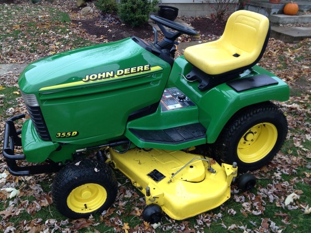 John Deere 355D DIESEL Lawn Tractor Mower 345 Hydrostatic ...