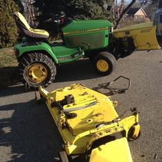 John Deere 455 Diesel Lawn Tractor Snow Plow