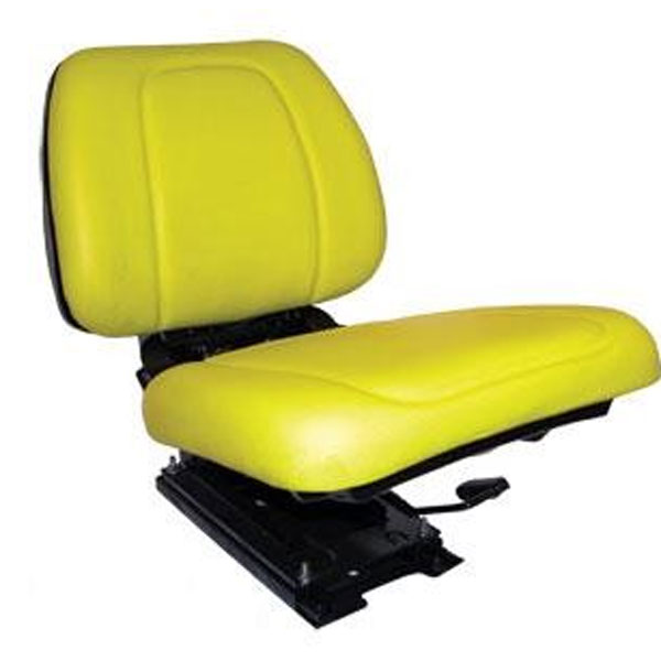 John Deere Yellow Vinyl Seat with Suspension - RE62227