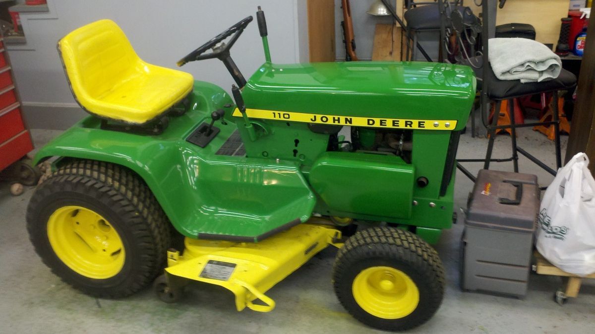 1968 John Deere 110 Lawn Tractor with Attachments on PopScreen