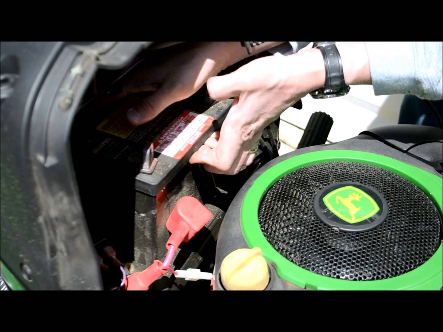 John Deere Lawn Tractor Battery Change: A guide - YouTube