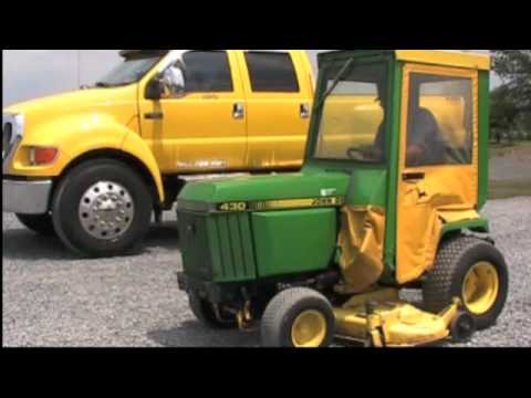 John Deere 430 Garden Tractor Cab 4x2 HST - YouTube