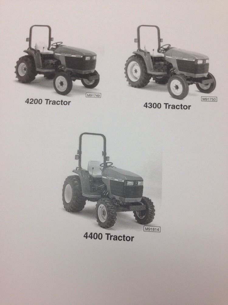 John Deere JD 4200 4300 4400 Utility Tractor Service Technical Manual TM1677 | Finney Equipment ...