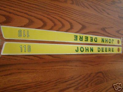 Rare Old John Deere 110 Hood Decals--16 | eBay
