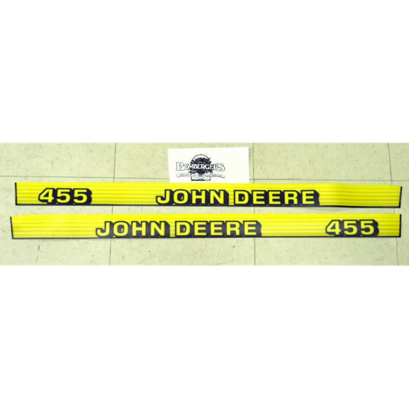 John Deere 455 Hood trim decal set for 455 above serial 070001 M130324, M130325 | eBay