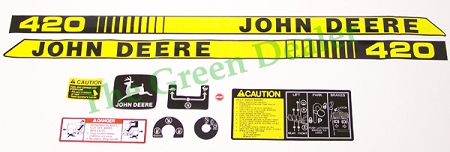 John Deere 420 L&G Tractor Decal Set