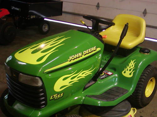 Lawn Tractor #3 Flame Flames Decal Decals John Deere for sale