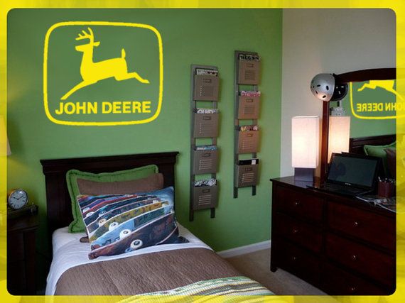 JOHN DEERE Logo wall art. DIY Removable Vinyl Decal 24 x 24 on Etsy, $19.95 | home life ...