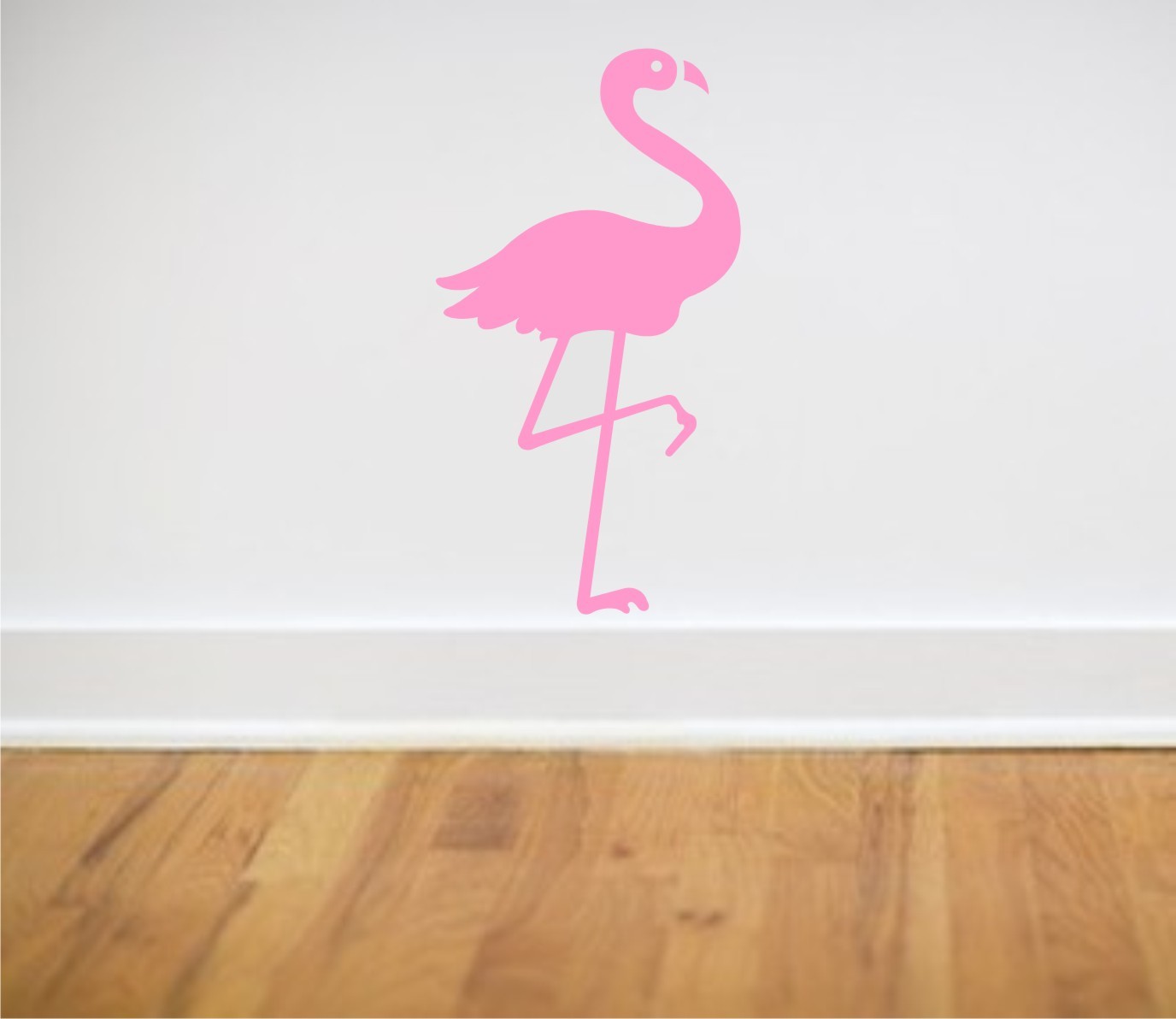 Pink flamingo wall decal