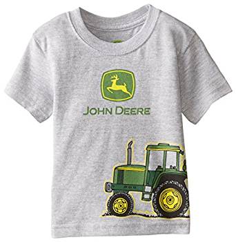 John Deere Baby Boys' Tractor Wrap Short Sleeve Tee, Heather Grey, 24 ...