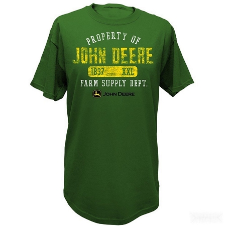 ... > John Deere Adult T-Shirts > John Deere Property Of Green T-Shirt