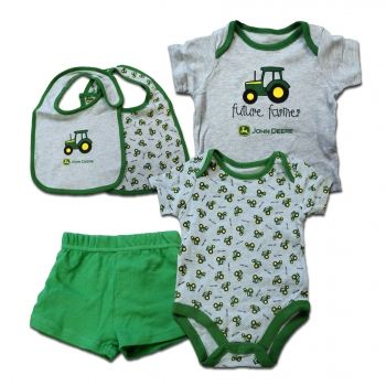 John Deere Infants Green And Gray Four Piece Set - Future Farmer