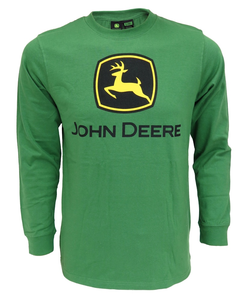 John Deere LOGO Green Long Sleeve Tee Shirt