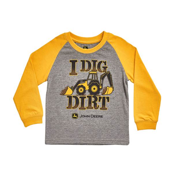 John Deere Baby Boys' Long Sleeve 'I Dig Dirt' Tee