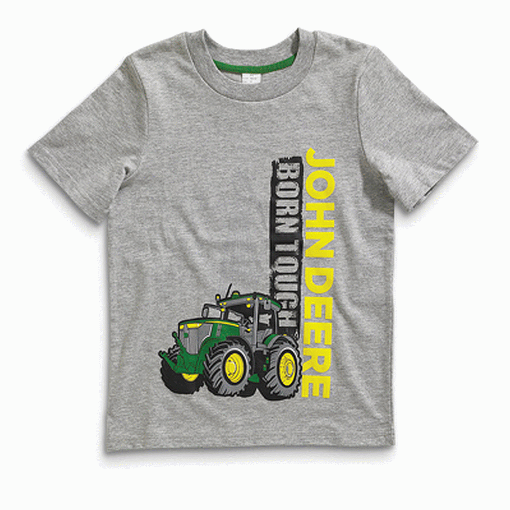 John Deere Little Boys Short Sleeved Heather Farm Tough T-Shirt